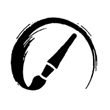 Rebelle 7 logo black paint brush